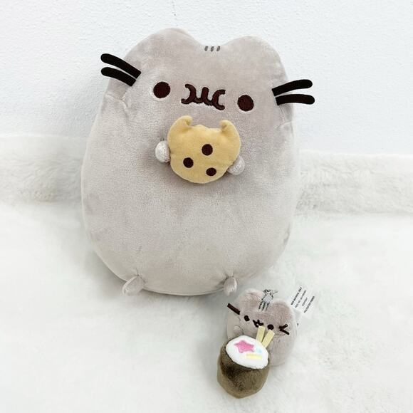 Gund Pusheen Plush Cat with Cookie Gray 9” - Picture 5 of 7